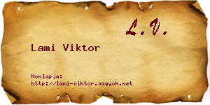 Lami Viktor névjegykártya